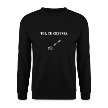 "You, you dig" quote film le bon la brute - Unisex Sweatshirt - black - Front - Alina (178cm) & Michal (187cm)