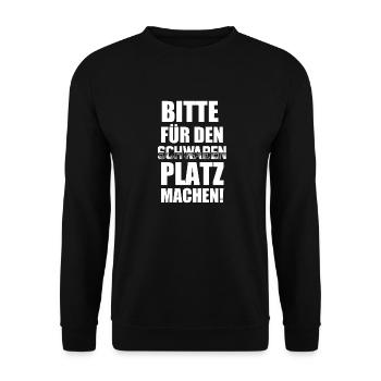 Schwaben | Schwäbisch Ländle Schwabe Geschenkideen - Unisex Pullover - Schwarz - Vorne - Alina (178cm) & Michal (187cm)