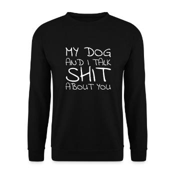 chien - mon chien et moi - Sweat-shirt Unisexe - noir - Devant - Alina (178cm) & Michal (187cm)