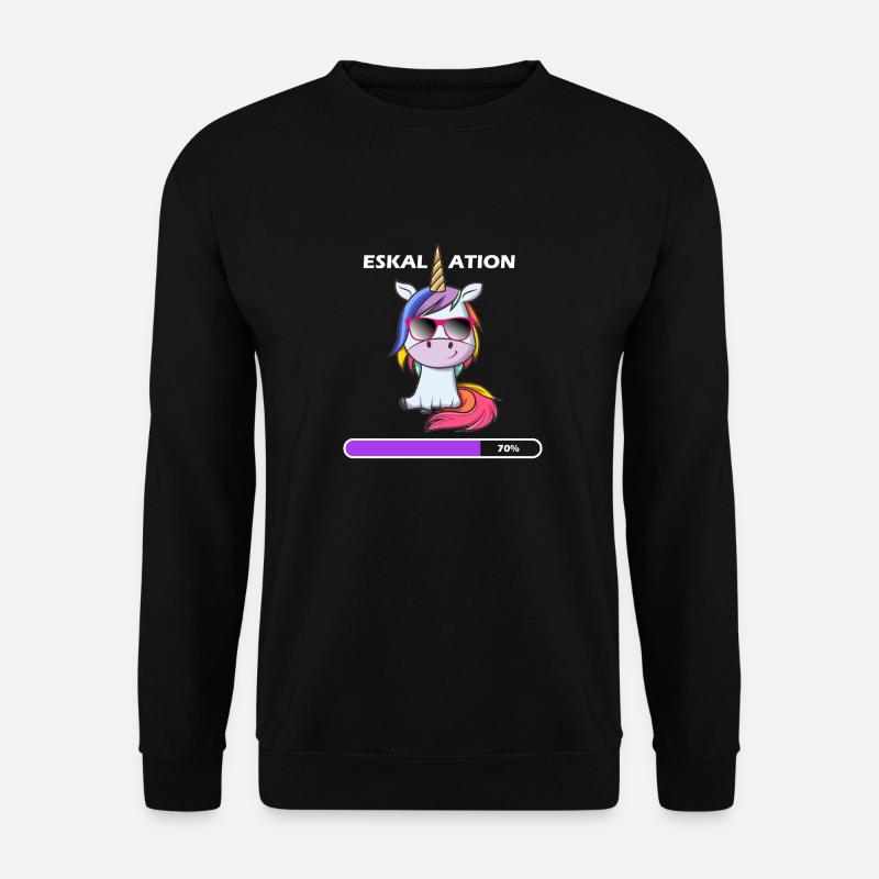 EINHORN ESKALATION - Unisex Pullover - Schwarz