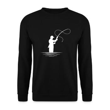 Pêche à la mouche - Sweat-shirt Unisexe - noir - Devant - Alina (178cm) & Michal (187cm)