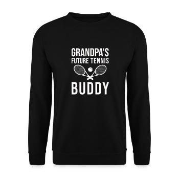 Grandpas Future Tennis Buddy Funny gift idea - Unisex Sweatshirt - black - Front - Alina (178cm) & Michal (187cm)