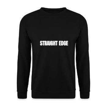Straight edge - Unisex Sweatshirt - black - Front - Alina (178cm) & Michal (187cm)