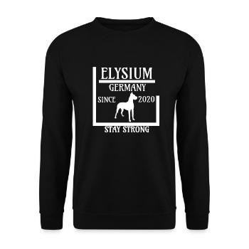 Restez fort - Elysium Allemagne - depuis 202 - Sweat-shirt Unisexe - noir - Devant - Alina (178cm) & Michal (187cm)