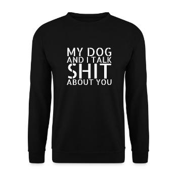dog - my dog and I - Unisex Sweatshirt - black - Front - Alina (178cm) & Michal (187cm)