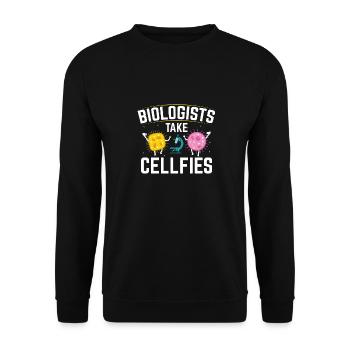 Biologists | Biologist biologist gift ideas - Unisex Sweatshirt - black - Front - Alina (178cm) & Michal (187cm)