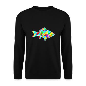 fish - Unisex Sweatshirt - black - Front - Alina (178cm) & Michal (187cm)