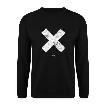 Kreuz Grunge - Unisex Pullover - Schwarz - Vorne - Alina (178cm) & Michal (187cm)