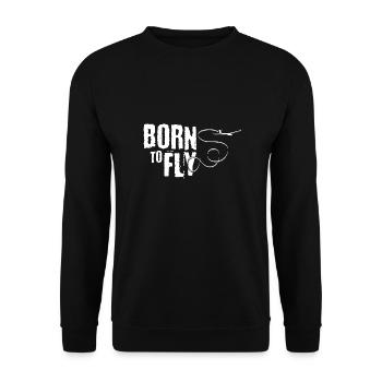 Glider pilot | Glider pilot airfield gifts - Unisex Sweatshirt - black - Front - Alina (178cm) & Michal (187cm)