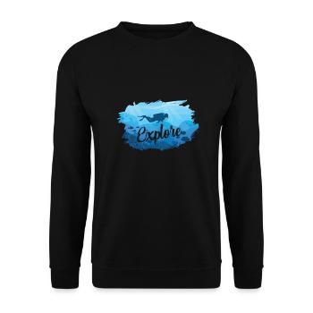 Diver disant | Cadeau de mer pour moniteur de plongée - Sweat-shirt Unisexe - noir - Devant - Alina (178cm) & Michal (187cm)