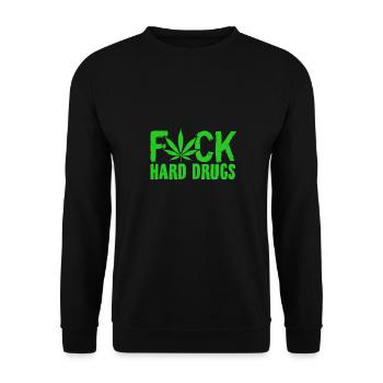 Mauvaises herbes de fumée | Idée cadeau Cannabis 420 Weed Pot - Sweat-shirt Unisexe - noir - Devant - Alina (178cm) & Michal (187cm)