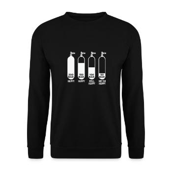 Divers | Diving mask diving instructor sea gifts - Unisex Sweatshirt - black - Front - Alina (178cm) & Michal (187cm)