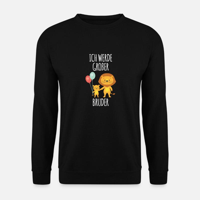 Ich werde großer Bruder Geschwister Geschenk - Unisex Pullover - Schwarz