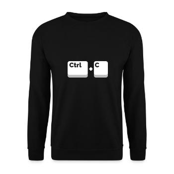 Couples Ctrl + C twins father and son gift - Unisex Sweatshirt - black - Front - Alina (178cm) & Michal (187cm)