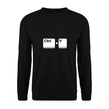Couples Ctrl + V twins father and son gift - Unisex Sweatshirt - black - Front - Alina (178cm) & Michal (187cm)