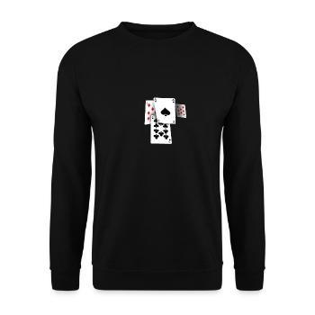 Cartes à jouer et jeu de cartes - Sweat-shirt Unisexe - noir - Devant - Alina (178cm) & Michal (187cm)