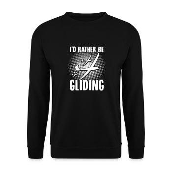 Gliding Hobby | Glider pilot thermal gifts - Unisex Sweatshirt - black - Front - Alina (178cm) & Michal (187cm)