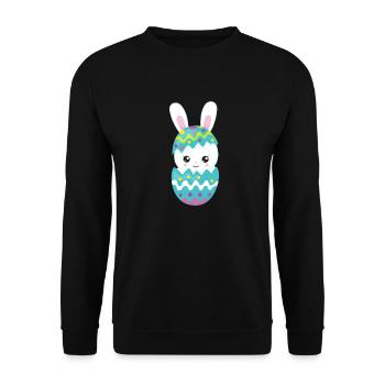 Happy Easter - Unisex Sweatshirt - black - Front - Alina (178cm) & Michal (187cm)