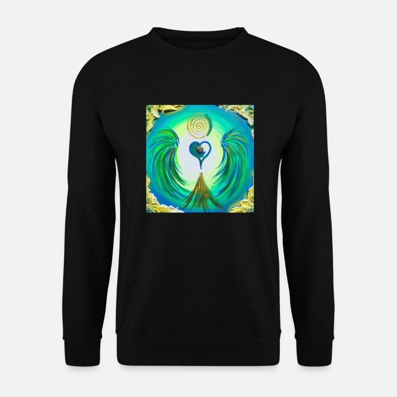 Herzengel der Annahme - Unisex Pullover - Schwarz