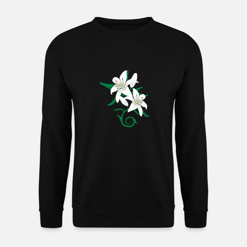 Lily flower tattoo gift idea - Unisex Sweatshirt - black