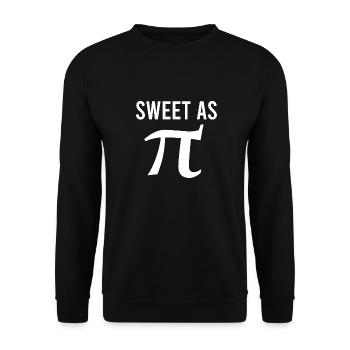 Math symbols Sweet As Pi Funny gift idea - Unisex Sweatshirt - black - Front - Alina (178cm) & Michal (187cm)