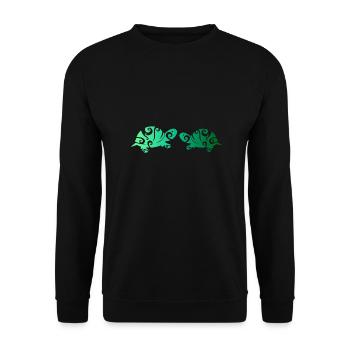 Couple de tortues maories amoureux cadeau vert - Sweat-shirt Unisexe - noir - Devant - Alina (178cm) & Michal (187cm)