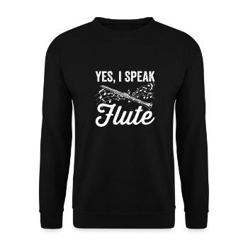 Joueur de flûte | Flute Flute Flutes Cadeaux - Sweat-shirt Unisexe - noir - Devant - Alina (178cm) & Michal (187cm)