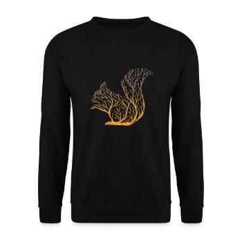 Squirrel from a tree - Unisex Sweatshirt - black - Front - Alina (178cm) & Michal (187cm)