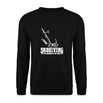 Skydiving | Skydive skydiving gift ideas - Unisex Sweatshirt - black - Front - Alina (178cm) & Michal (187cm)