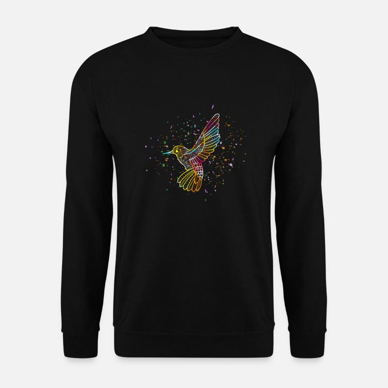 Henna Frühlings-Vogel - Unisex Pullover - Schwarz