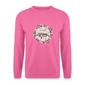 Bonjour motif de fleurs de printemps - Sweat-shirt Unisexe - rose - Devant