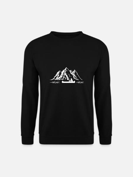 Kanufahren in Hawaii Tribal Tattoo-Geschenkidee - Unisex Pullover - Schwarz