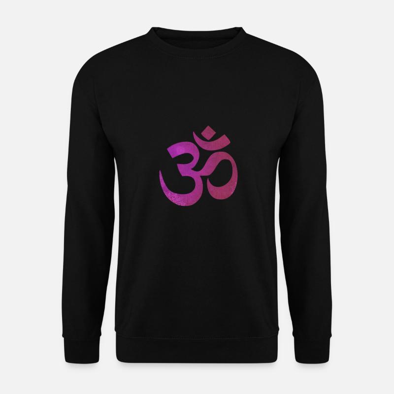 Om Mandala Violett - Unisex Pullover - Schwarz
