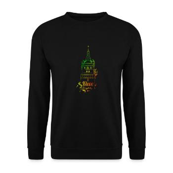 Schwanenburg Turm Kleve 47533 - poisen - Unisex Pullover - Schwarz - Vorne - Alina (178cm) & Michal (187cm)