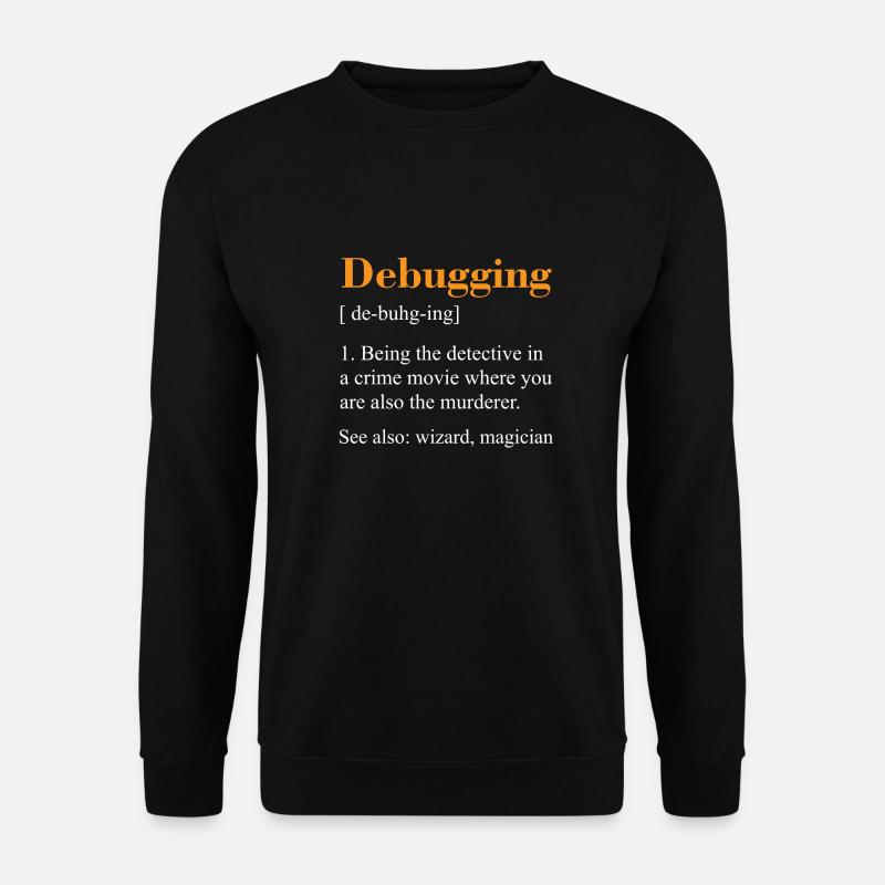 Debugging see also wizard magician Geschenk Nerd - Unisex Pullover - Schwarz