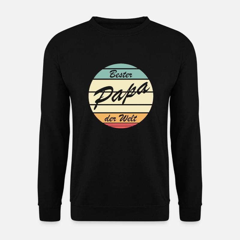 Retro Bester Papa der Welt - Unisex Pullover - Schwarz
