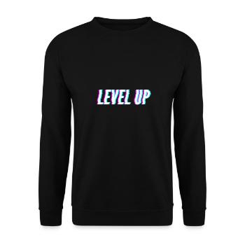 Level Up Gamer Design - Unisex Pullover - Schwarz - Vorne - Alina (178cm) & Michal (187cm)
