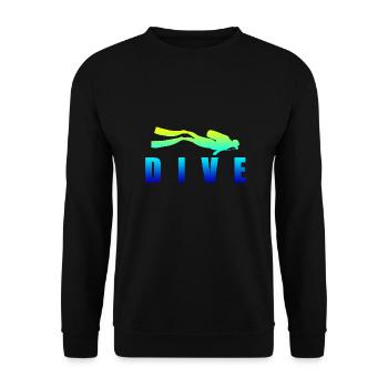 Diving DIVE Scuba Diving Diver idée cadeau - Sweat-shirt Unisexe - noir - Devant - Alina (178cm) & Michal (187cm)