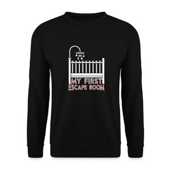 Ma première salle d'évasion - Sweat-shirt Unisexe - noir - Devant - Alina (178cm) & Michal (187cm)