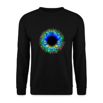Eye eye eye eye eye eye eye eye eye eye - Unisex Sweatshirt - black - Front - Alina (178cm) & Michal (187cm)