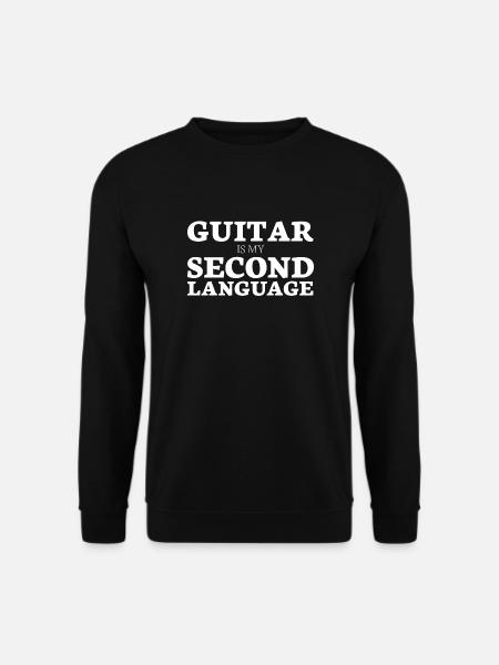 Guitar is my second language - Unisex Pullover - Schwarz
