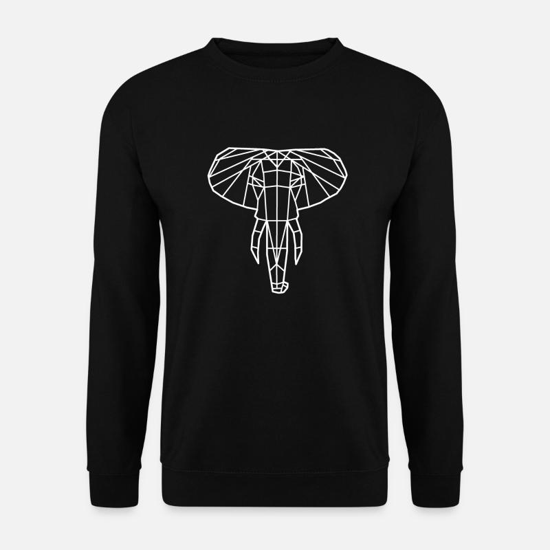 Geometric elephant - Unisex Sweatshirt - black