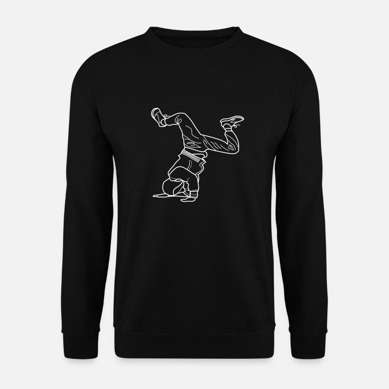 bboy breakdance Elbow Freeze weiss - Unisex Pullover - Schwarz
