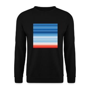 Warming Stripes | Scientists for Future - Unisex Sweatshirt - black - Front - Alina (178cm) & Michal (187cm)