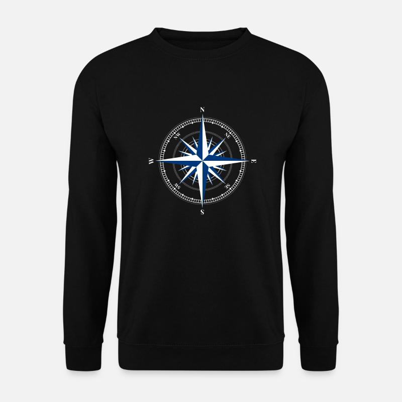 KOMPASS WINDROSE T-SHIRT - Unisex Pullover - Schwarz