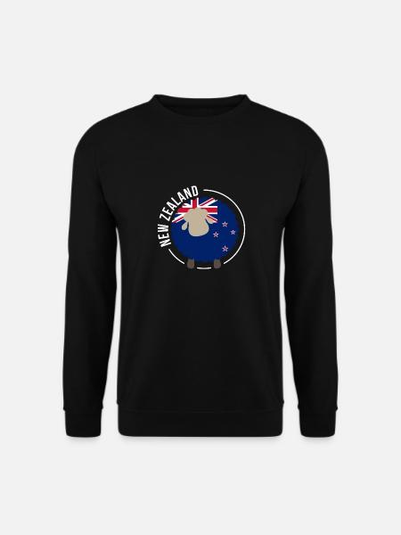 Neuseeländische Schaf flagge Neuseelands Geschenk - Unisex Pullover - Schwarz