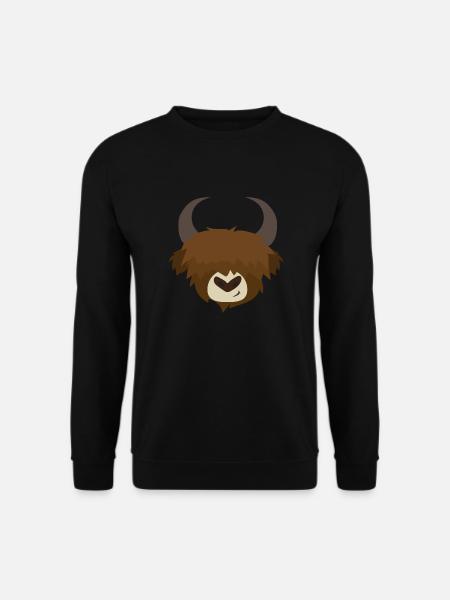 Süße Tiere Coole Yak tibetische lustiges Geschenk - Unisex Pullover - Schwarz