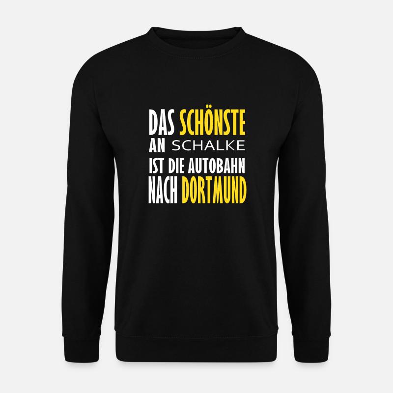 Fußball Dortmund anti schalke - Unisex Pullover - Schwarz