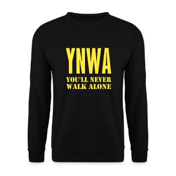 You´ll never walk alone Dormund soccer YNWA - Unisex Sweatshirt - black - Front - Alina (178cm) & Michal (187cm)