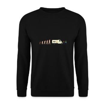 Idée cadeau Evolution Camper Summer Funny - Sweat-shirt Unisexe - noir - Devant - Alina (178cm) & Michal (187cm)